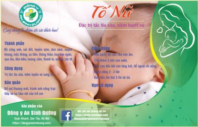 Tố Nữ – Đặc trị tắc tia sữa, viêm tuyến vú Giá: 449.000 VNĐ/liệu trình 3 túi