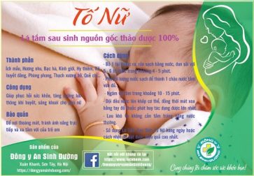 Lá tắm sau sinh Tố Nữ Giá: 159.000 VNĐ/liệu trình 3 túi