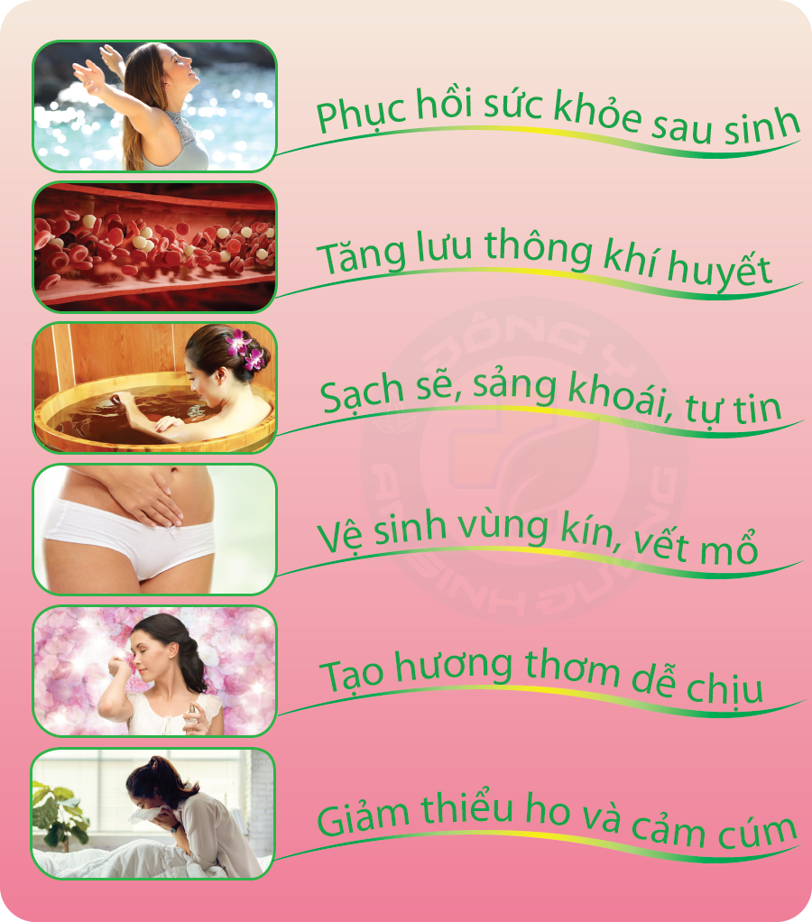 Tác dụng của Lá tắm sau sinh Tố Nữ